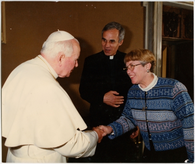 Mary Ann Lundy and John Paul II circa 1990s