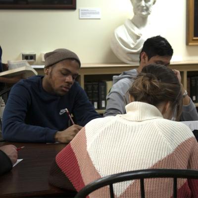 Students seated at table